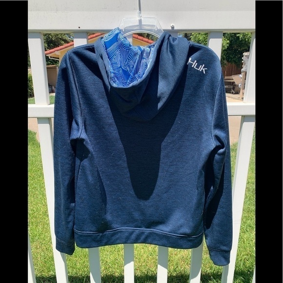 Huk performance fishing fleece hull hoodie - Picture 2 of 6